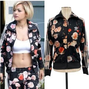Adidas Originals x Rita Ora Track Jacket Roses Floral Print Firebird Size Small
